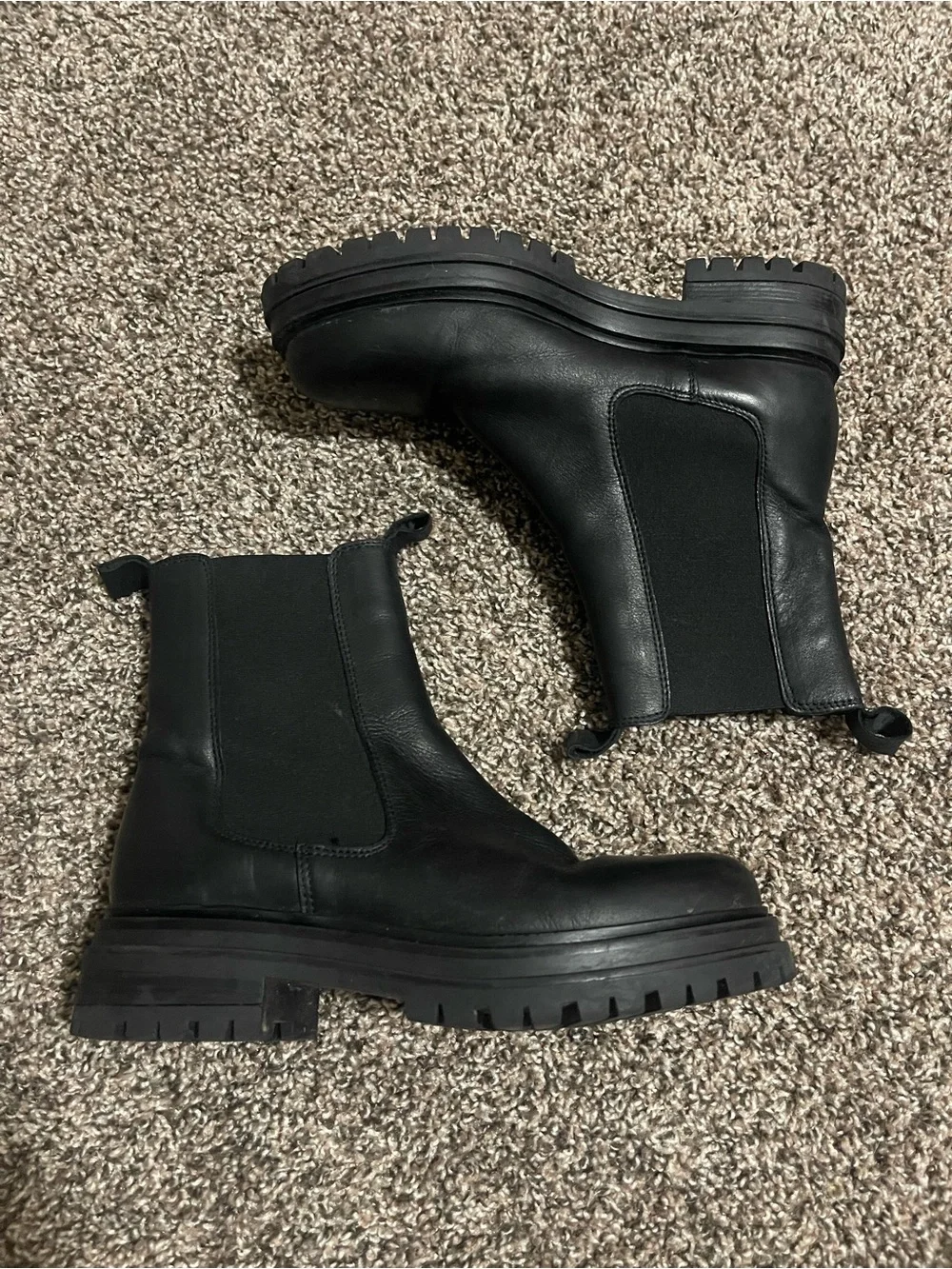 Miz Mooz Black Lizette Chelsea Boots Size 38 EUR